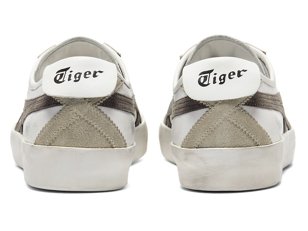 Onitsuka Tiger Mexico 66 Unisex Sneakers – Vintage White Taupe Brown Stripe  running shoes women asics mens shoes