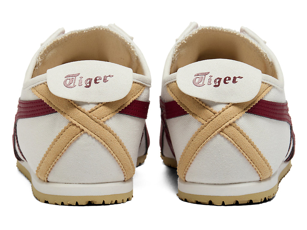 Onitsuka Tiger Mexico 66 Slip-On Unisex Sneakers – Cream Burgundy Stripe  running shoes women asics mens shoes