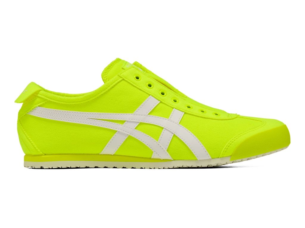 Onitsuka Tiger Mexico 66 Slip-On Unisex Sneakers – Neon Green White Stripe  running shoes women asics mens shoes