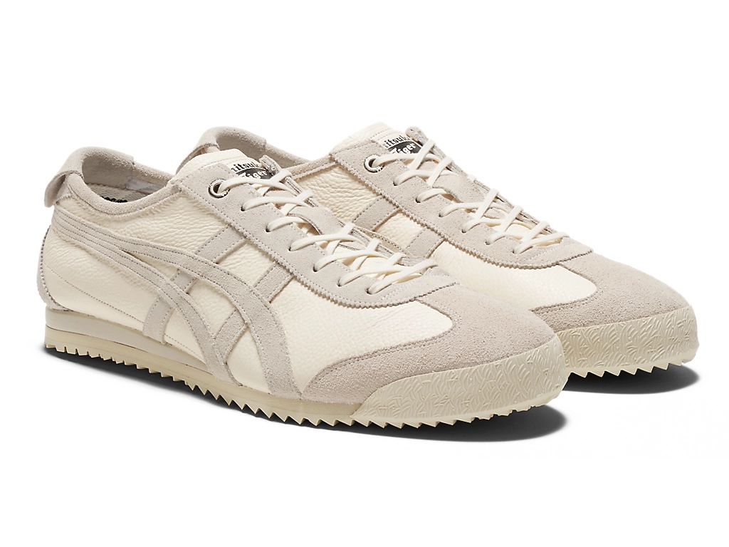 Onitsuka Tiger Mexico 66 Unisex Sneakers – Cream Light Gray Stripe  running shoes women asics mens shoes