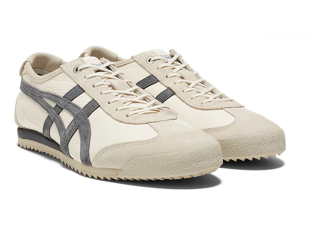 Onitsuka Tiger Mexico 66 Unisex Sneakers – Cream Dark Gray Stripe  running shoes women asics mens shoes