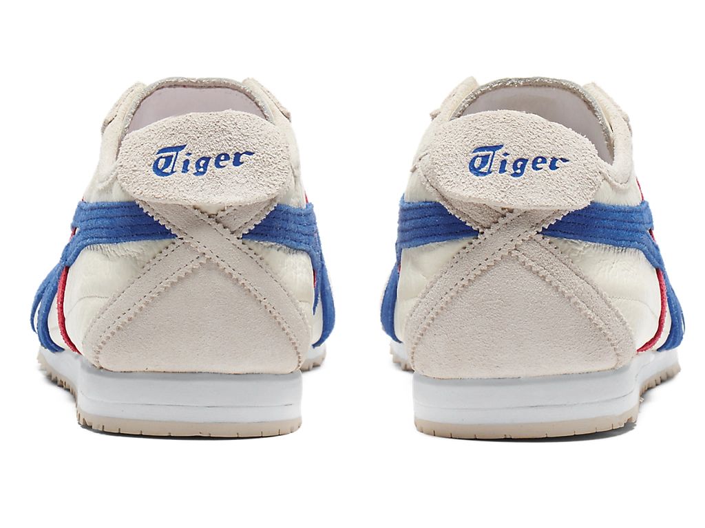 Onitsuka Tiger Mexico 66 Unisex Sneakers – Cream Blue Red Stripe  running shoes women asics mens shoes