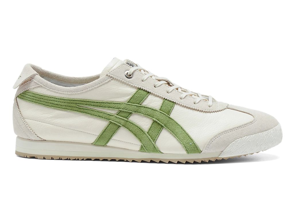 Onitsuka Tiger Mexico 66 Unisex Sneakers – Cream Green Stripe  running shoes women asics mens shoes