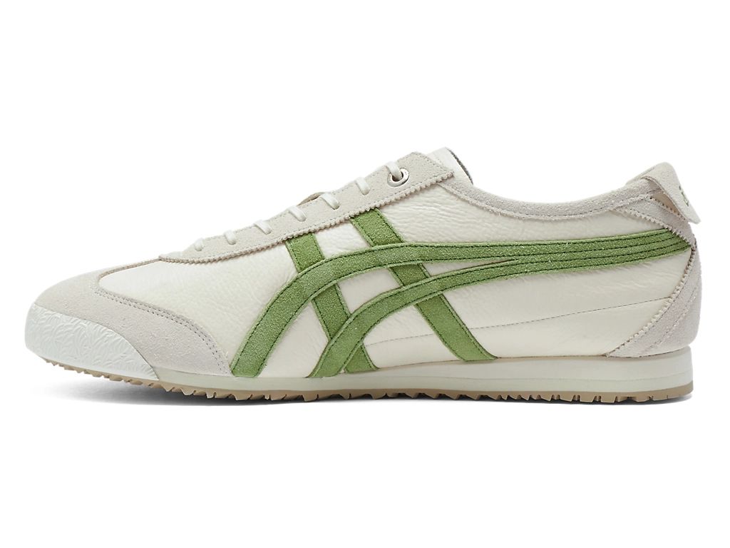 Onitsuka Tiger Mexico 66 Unisex Sneakers – Cream Green Stripe  running shoes women asics mens shoes