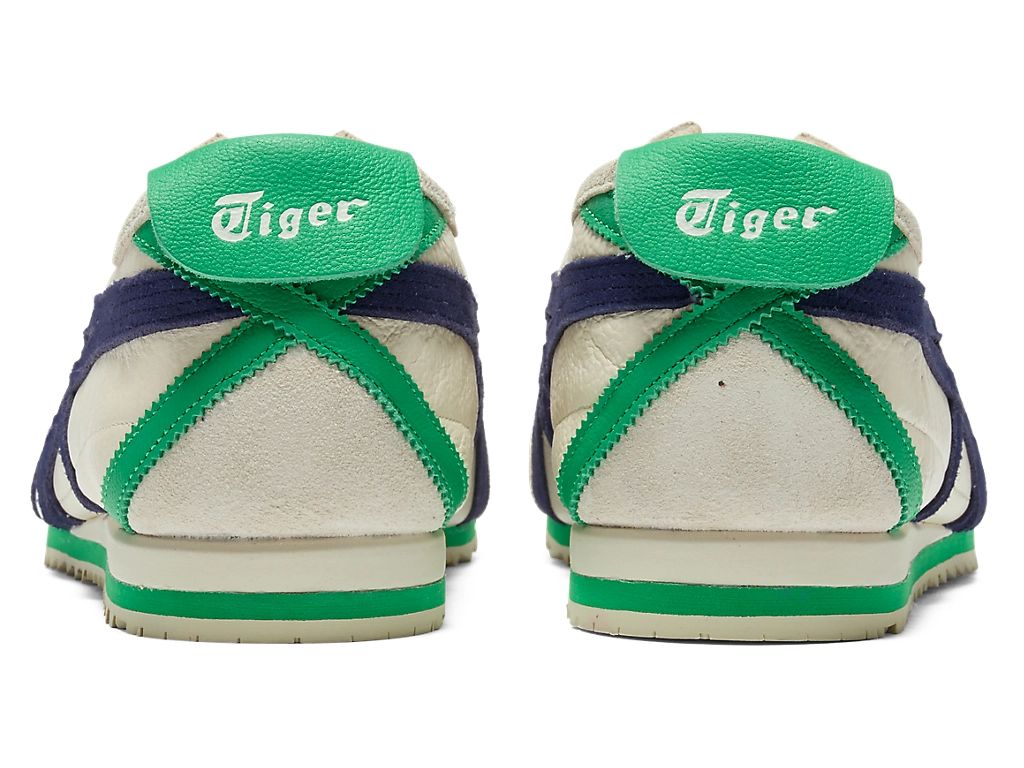 Onitsuka Tiger Mexico 66 Unisex Sneakers – Cream Navy Green Stripe  running shoes women asics mens shoes