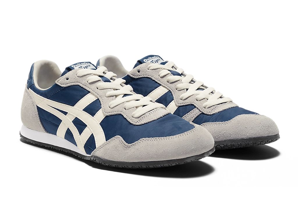 Onitsuka Tiger Serrano Unisex Sneakers – Blue / Cream  running shoes women asics mens shoes