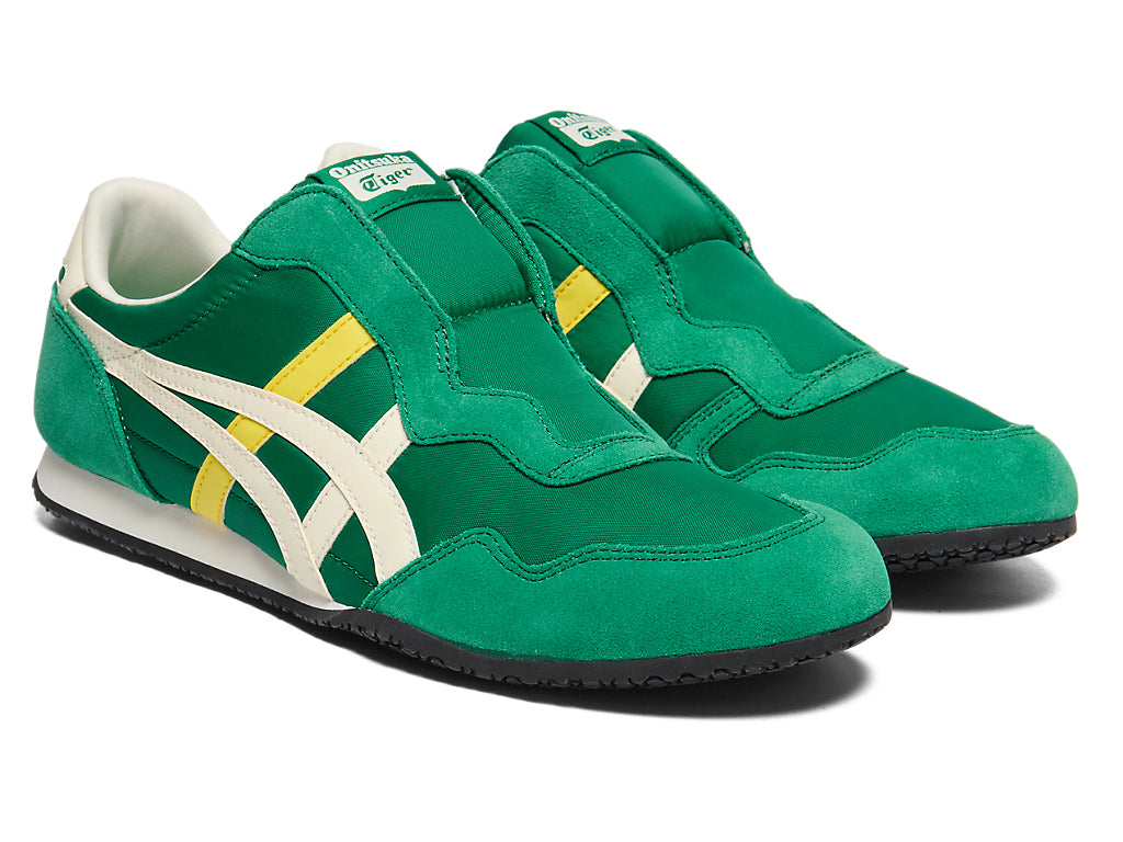 Onitsuka Tiger Serrano Slip-On Unisex Sneakers – Green / Yellow  running shoes women asics mens shoes