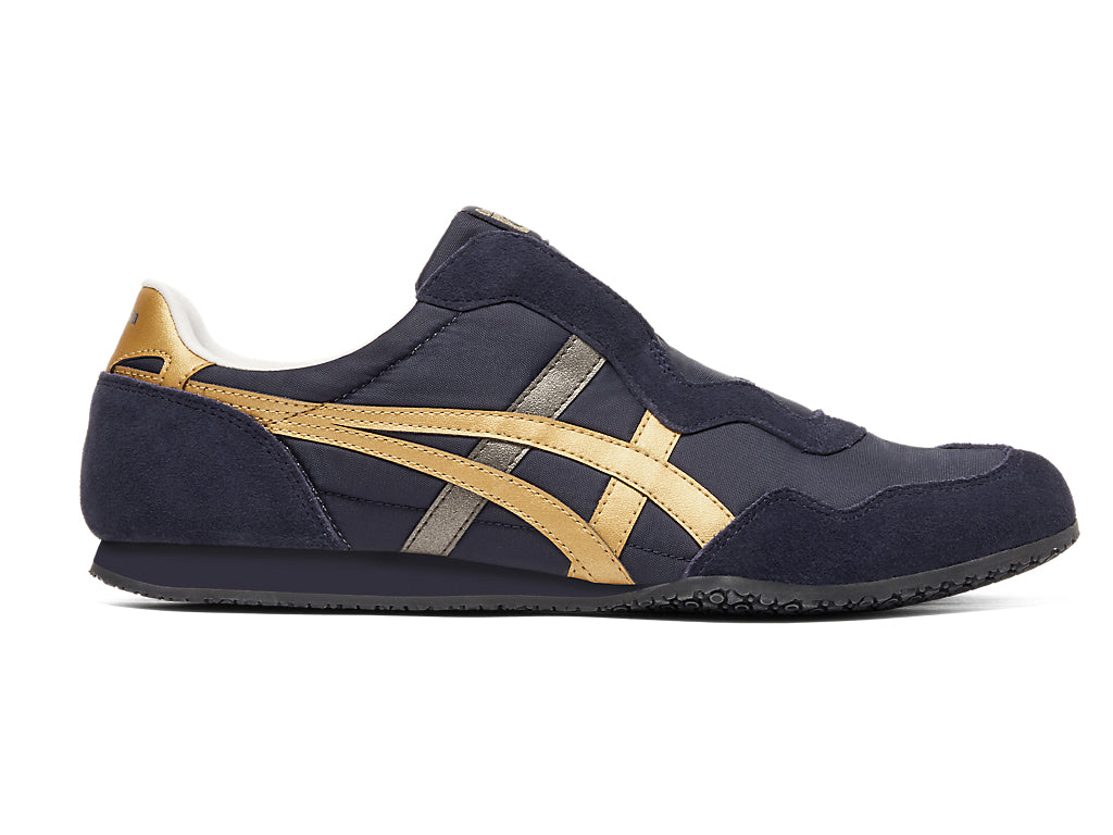 Onitsuka Tiger Serrano Slip-On Unisex Sneakers – Navy / Gold  running shoes women asics mens shoes