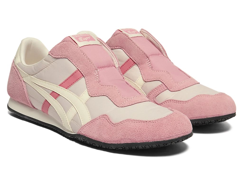 Onitsuka Tiger Serrano Slip-On Unisex Sneakers – Pink / Beige  running shoes women asics mens shoes