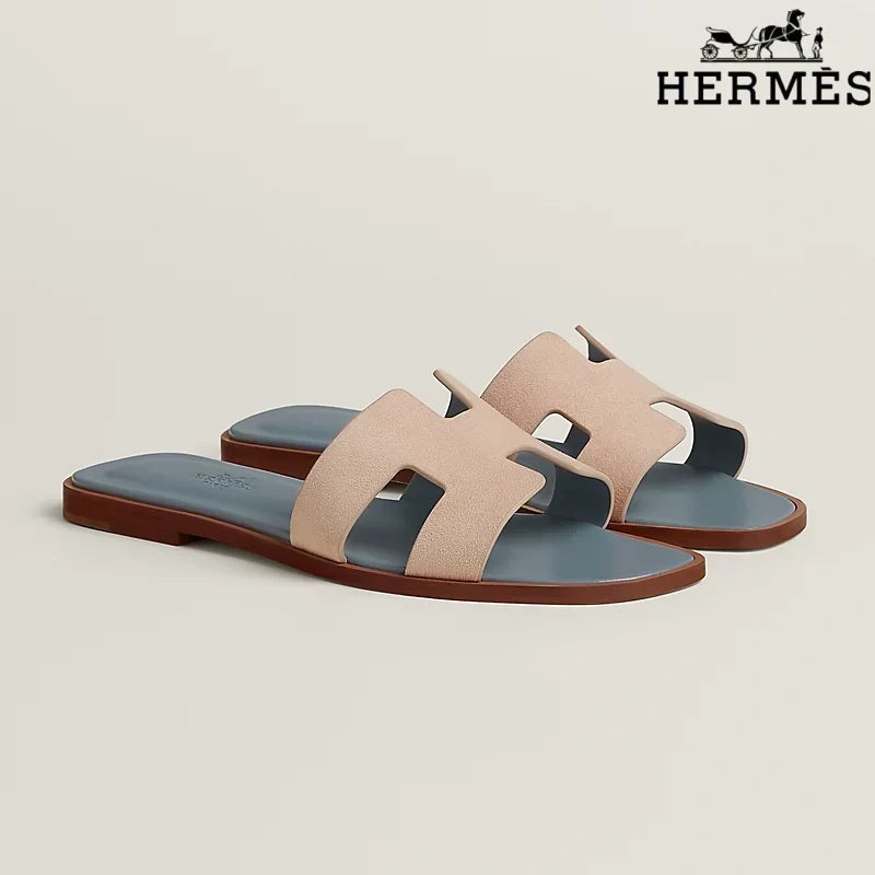 Hermès Oran Beige Flat Sandal