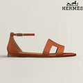 Hermès Oran Leopard Print Flat Sandal