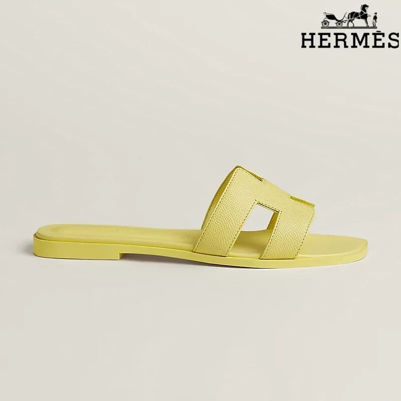 Hermès Oran Yellow Flat Sandal