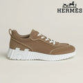 Hermès Brown Suede Ridged Sole Sneakers