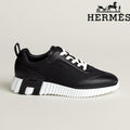 Hermès Black Mesh Leather Bouncing Sneaker