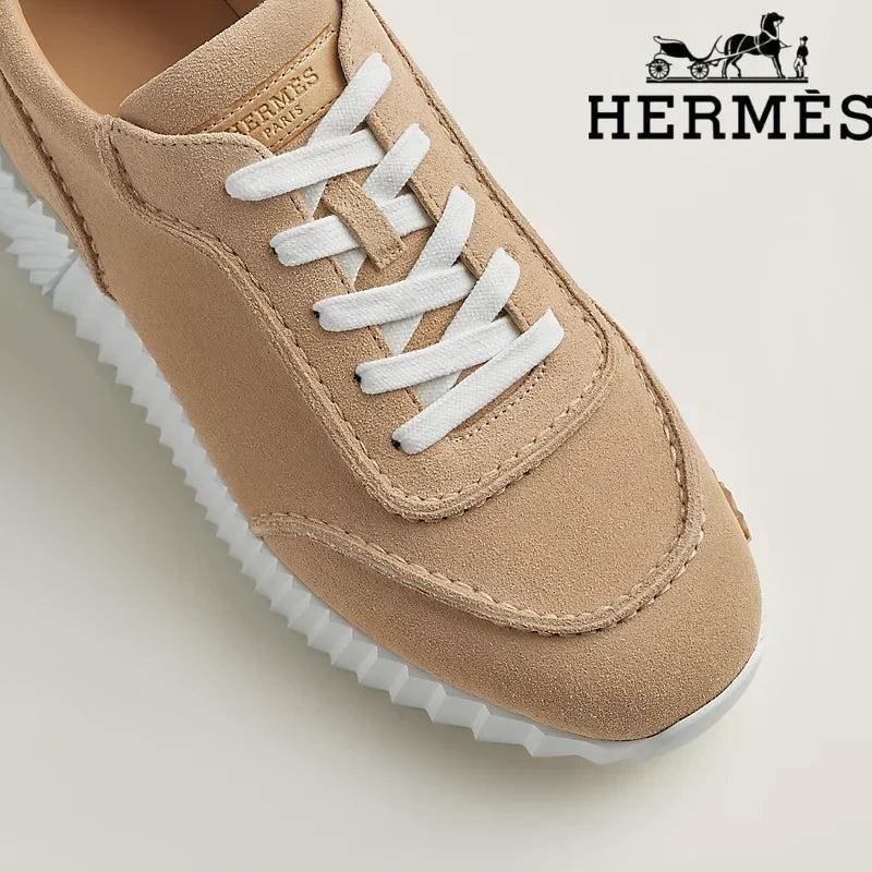 Hermès Beige Suede Bouncing Sneaker