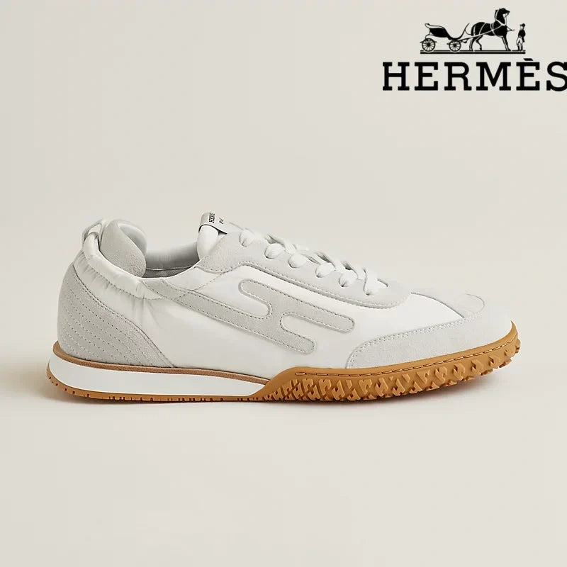 Hermès womens shoes men sneaker  White Mix Material Sneaker