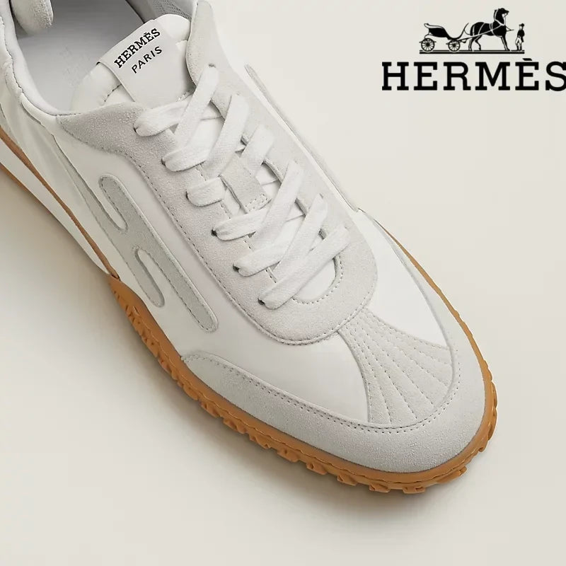 Hermès womens shoes men sneaker  White Mix Material Sneaker