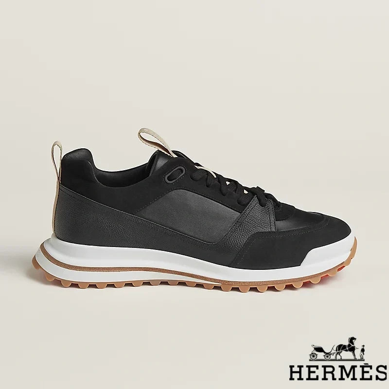 Hermès Black Mixed Material Hiking Sneakers