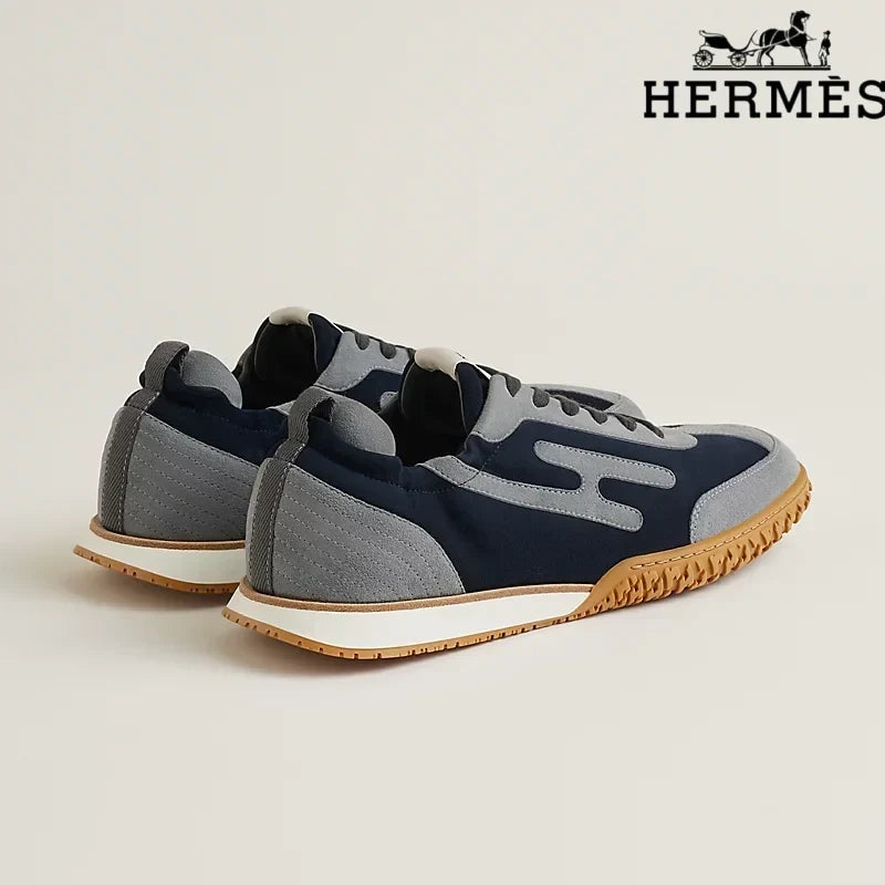 Hermès Navy Grey Bouncing Sneakers
