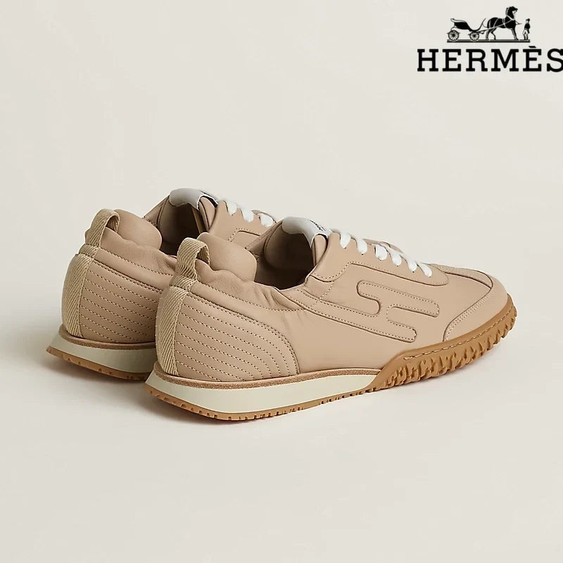 Hermès Full Beige H-Logo Sneakers