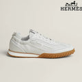 Hermès womens shoes men sneaker  White Perforated Leather H-Logo Sneakers