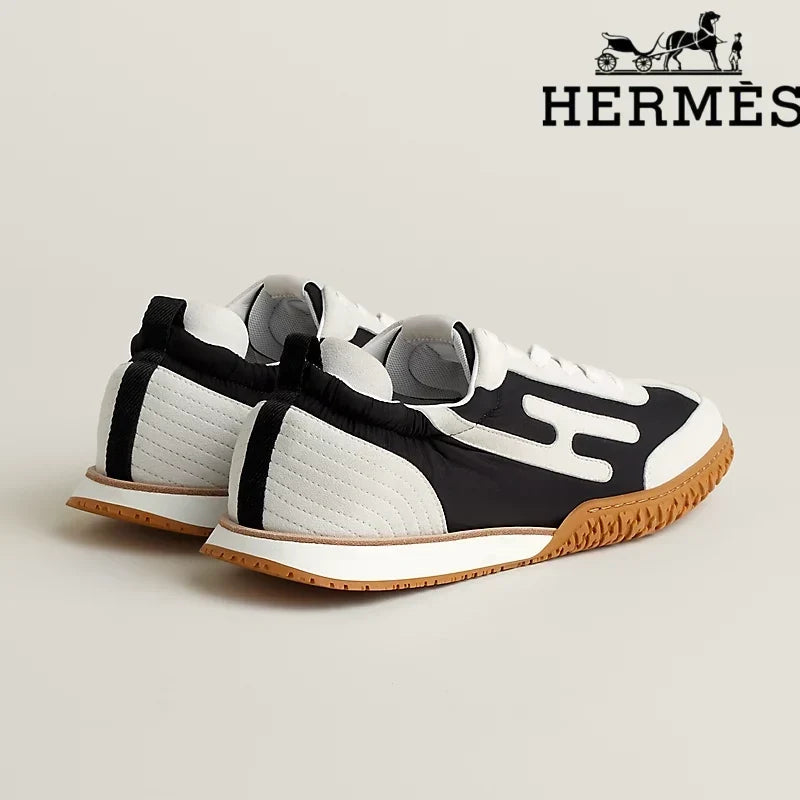 Hermès Jet Sneaker in Black and White Panels