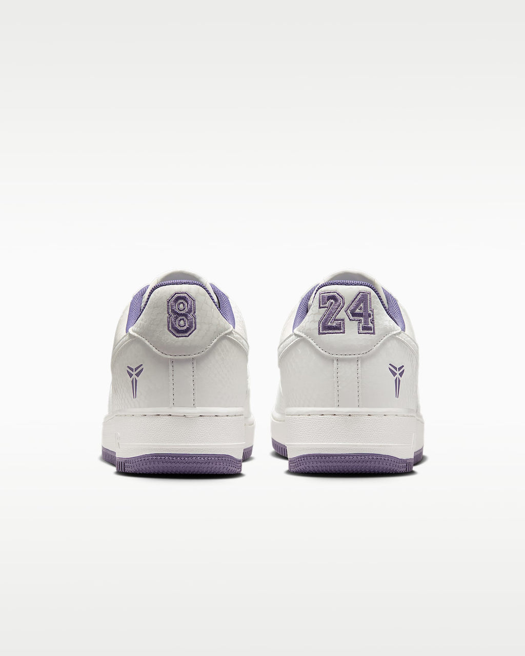 Nike Air Force 1 '07 White Purple Kobe Logo Sneakers mens low top shoes