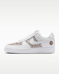 Nike Air Force 1 '07 White Gold Floral Ornate Print Sneakers mens low top shoes
