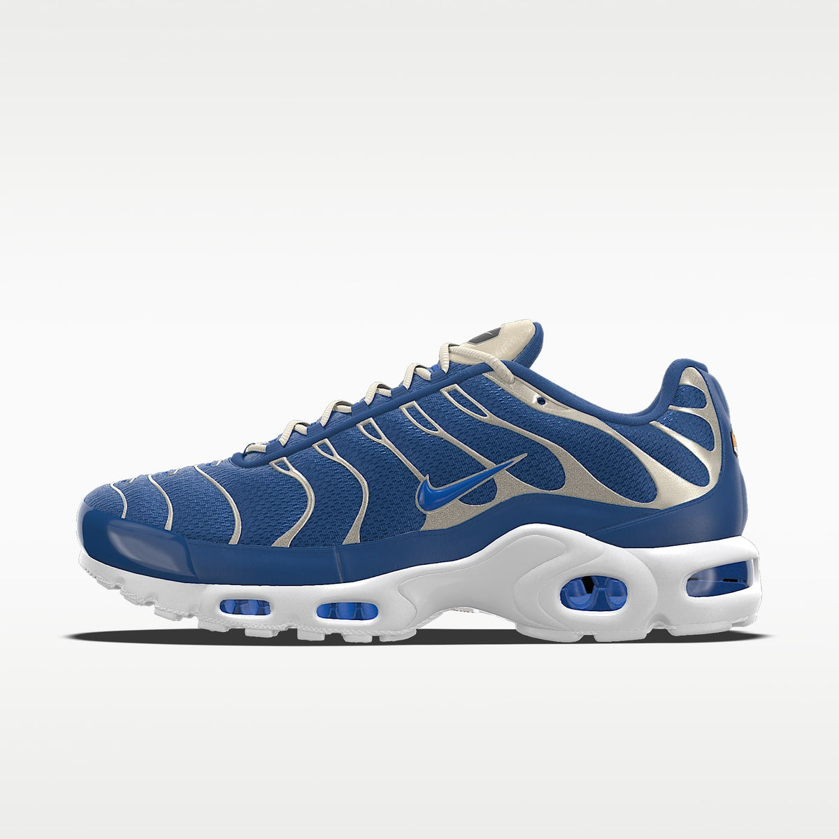 Nike Air Max Plus TN Women's & Men's Sneakers - Royal Blue / Metallic Gold / White