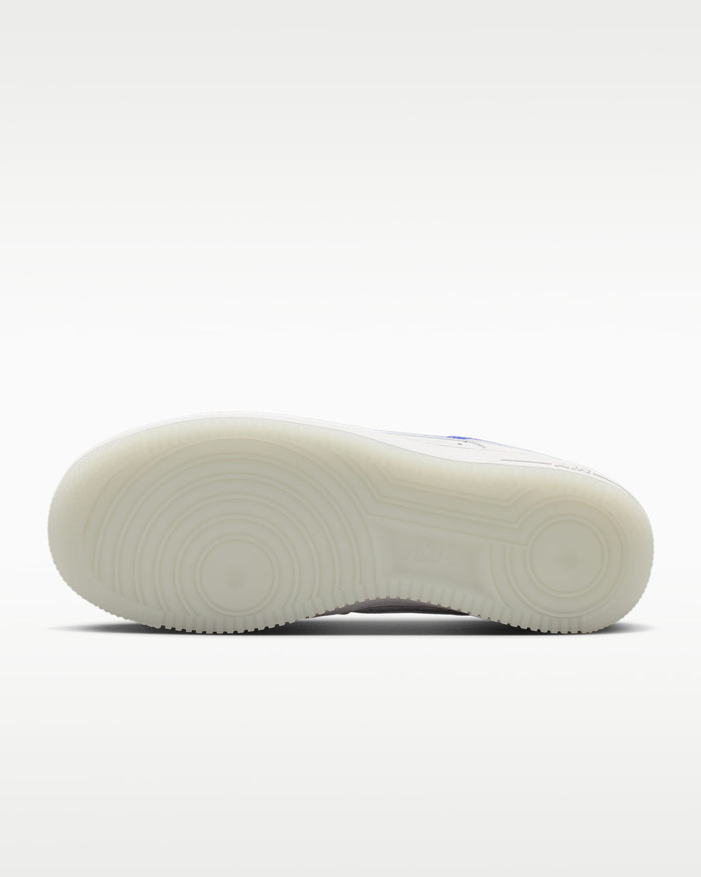 Nike Air Force 1 '07 White Royal Blue Swoosh Translucent Outsole Sneakers mens low top shoes