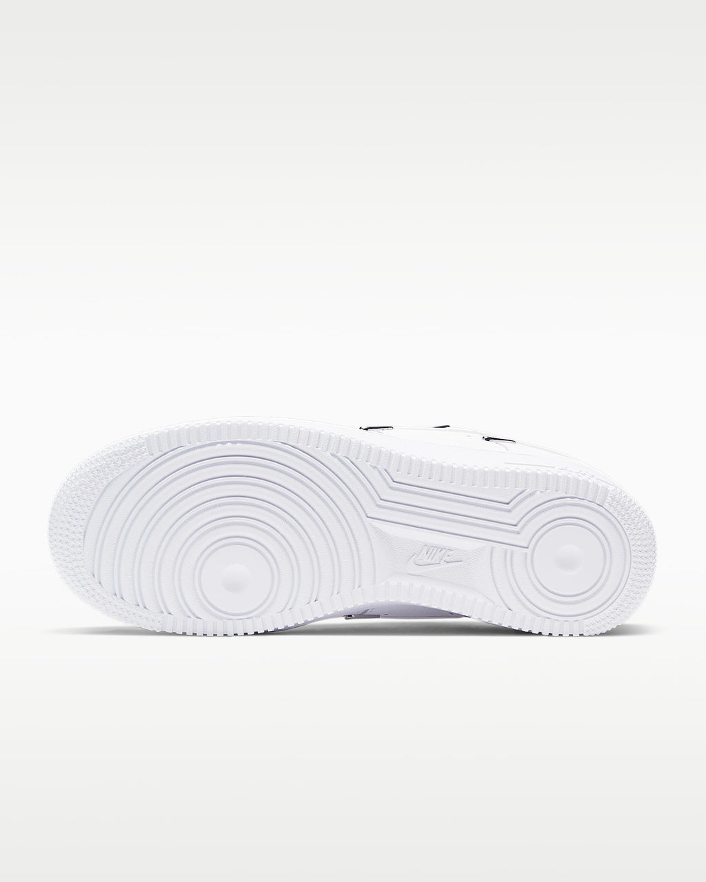 Nike Air Force 1 '07 White Multi-Metal Mini Swoosh Sneakers mens low top shoes