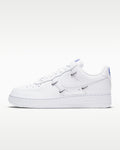 Nike Air Force 1 '07 White Multi-Metal Mini Swoosh Sneakers mens low top shoes