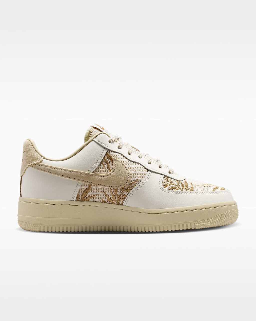 Nike Air Force 1 '07 Sail Beige Woven Embroidery Sneakers mens low top shoes