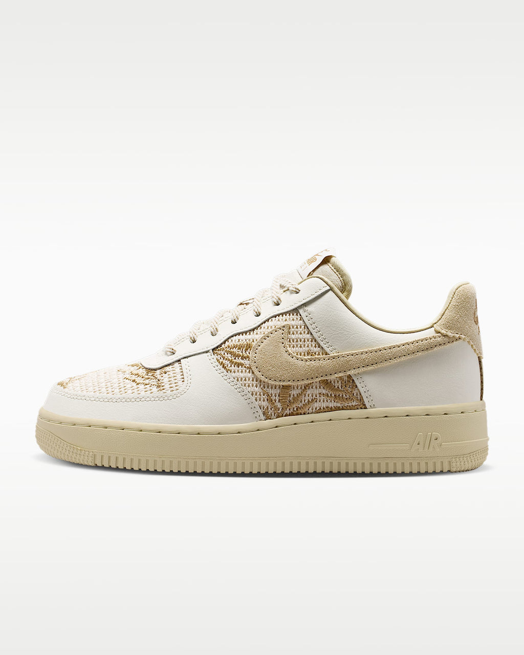 Nike Air Force 1 '07 Sail Beige Woven Embroidery Sneakers mens low top shoes
