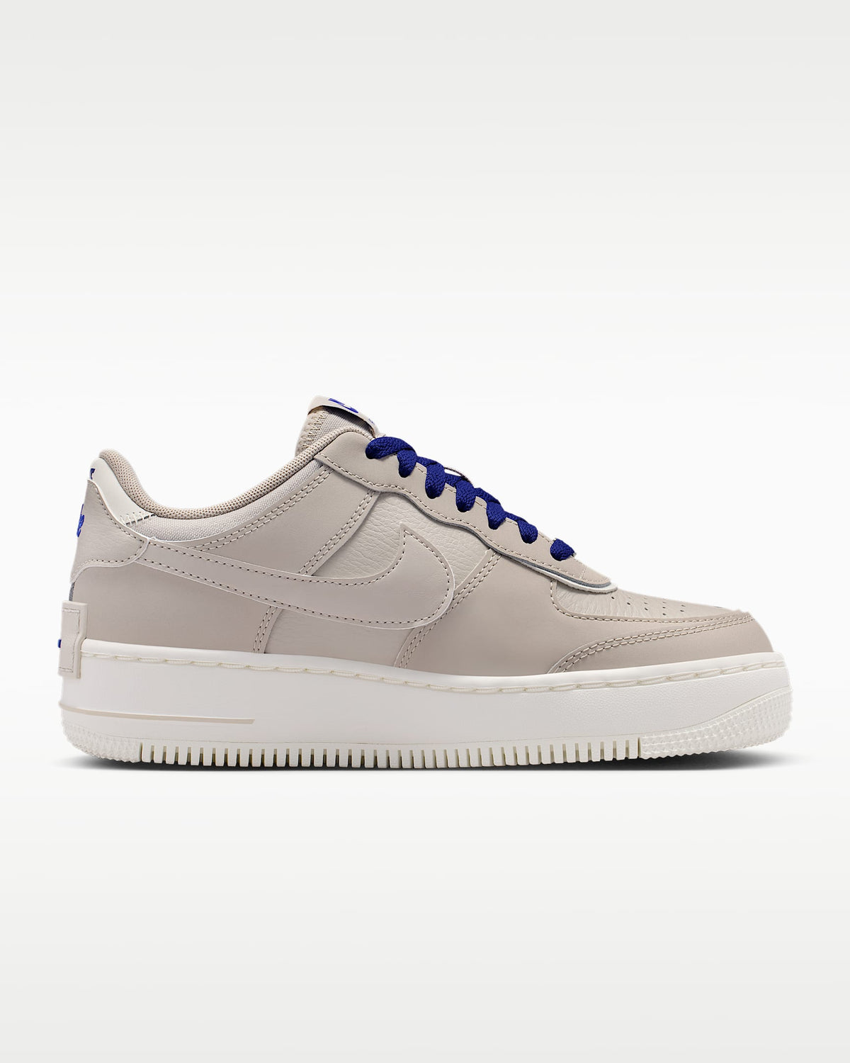 Nike Air Force 1 Shadow Light Taupe White Royal Blue Sneakers mens low top shoes