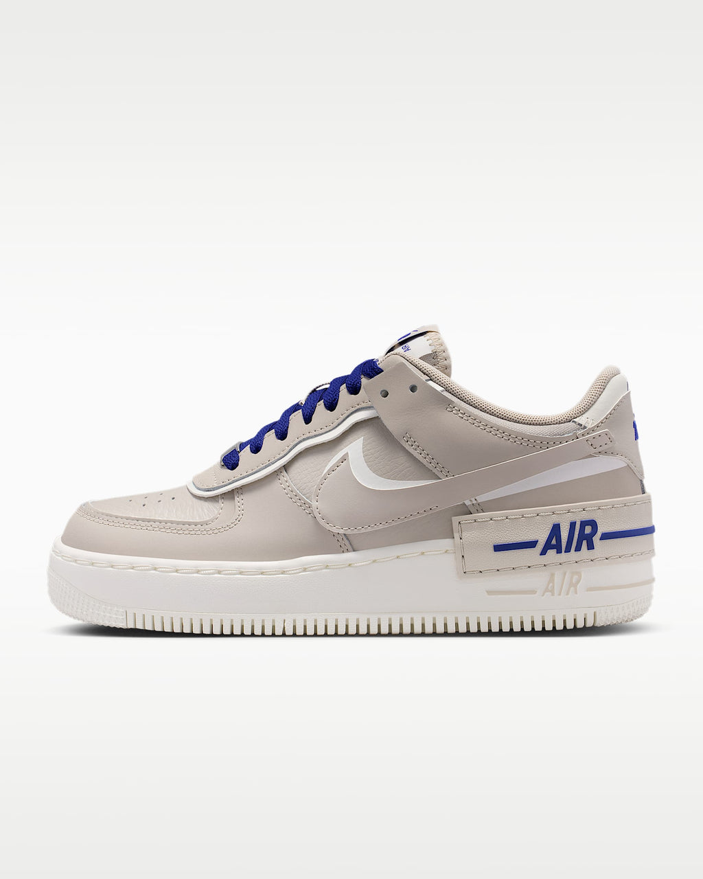 Nike Air Force 1 Shadow Light Taupe White Royal Blue Sneakers mens low top shoes