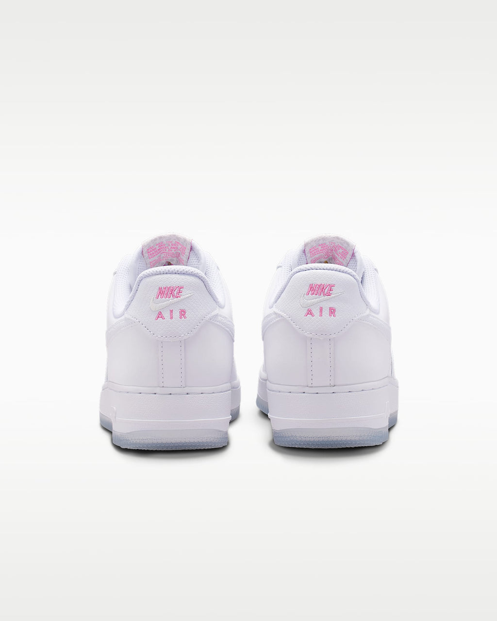 Nike Air Force 1 '07 White Mini Pink Swoosh Sneakers mens low top shoes