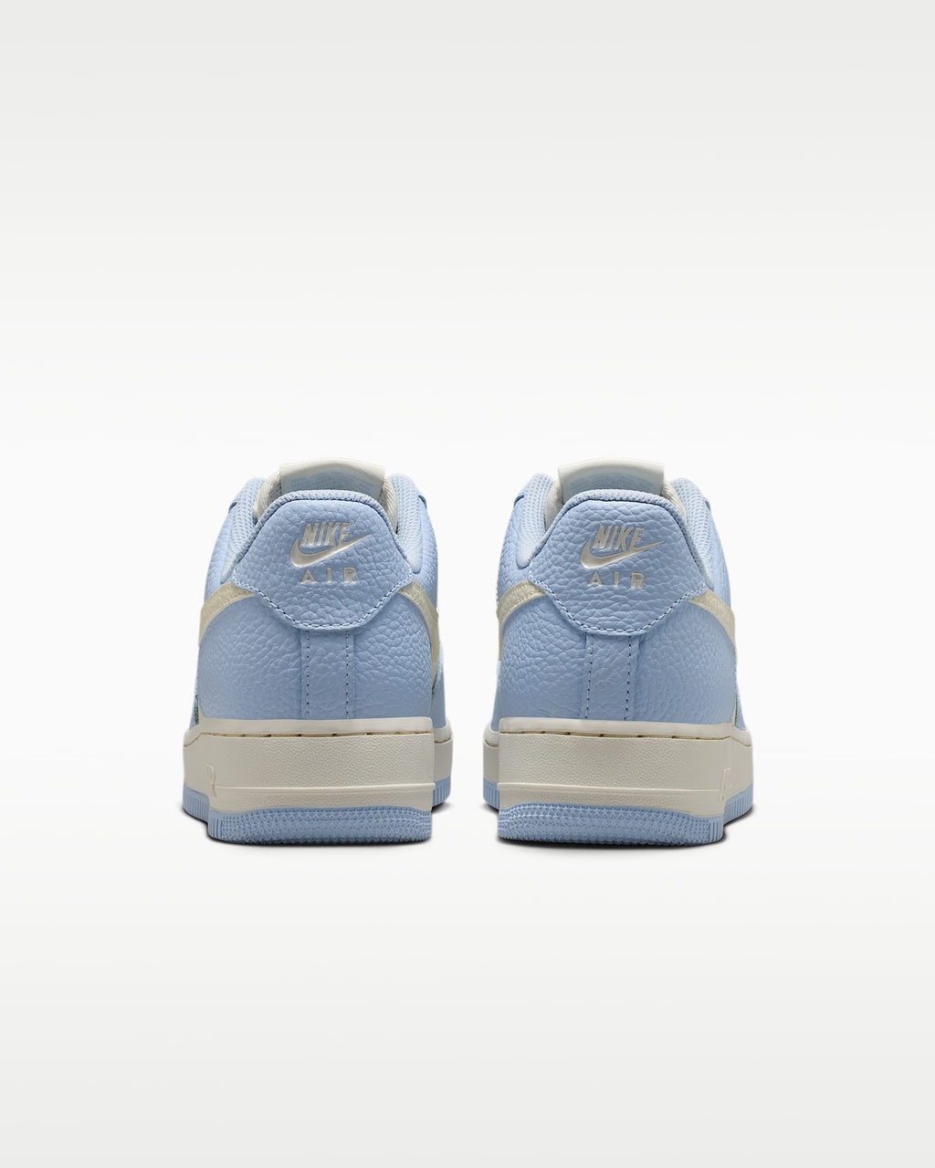 Nike Air Force 1 '07 Light Blue Cream Mini Swoosh Sneakers mens low top shoes