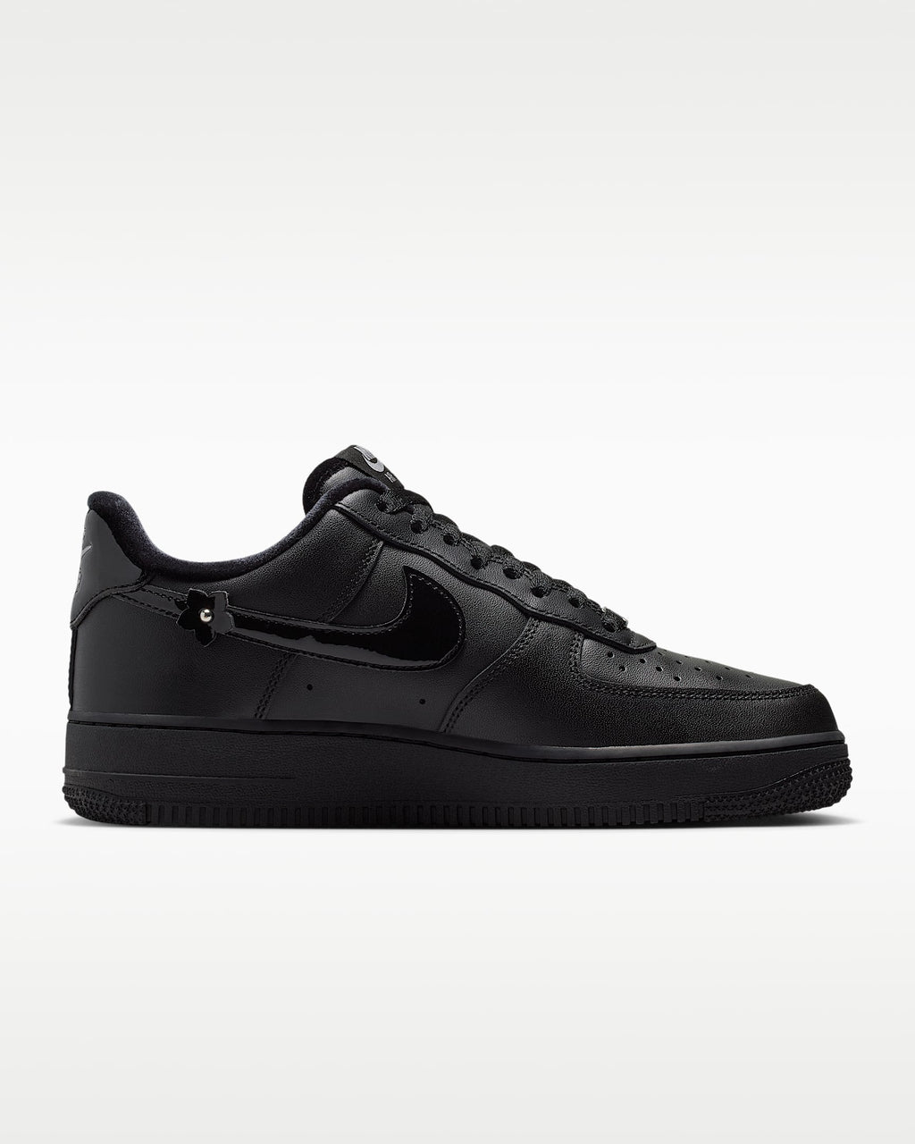 Nike Air Force 1 '07 Black 3D Floral Ornament Sneakers mens low top shoes
