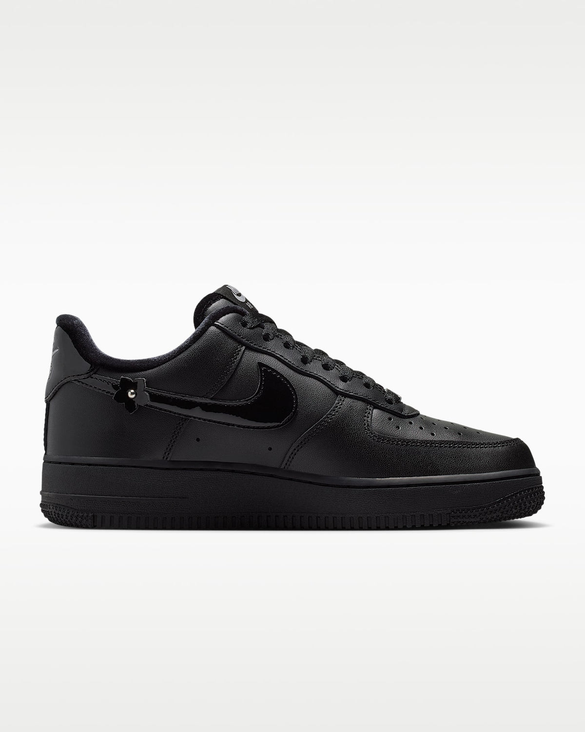 Nike Air Force 1 '07 Black 3D Floral Ornament Sneakers mens low top shoes