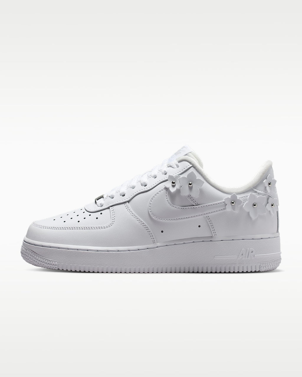 Nike Air Force 1 '07 White 3D Floral Ornament Sneakers mens low top shoes