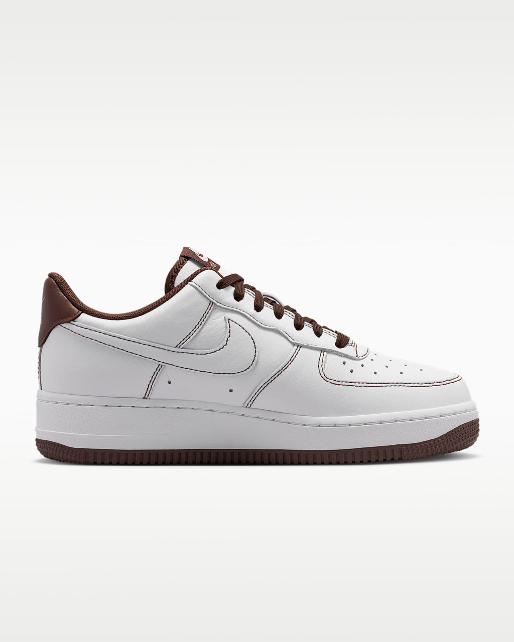 Nike Air Force 1 '07 White Brown Mini Gold Swoosh Sneakers mens low top shoes
