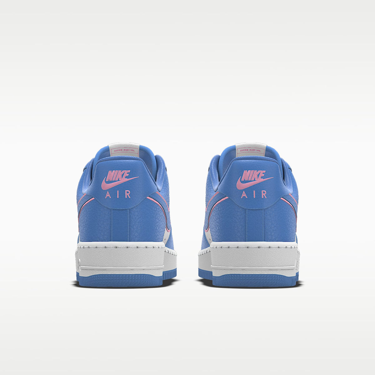 Nike Air Force 1 '07 Light Blue White Pink Outline Color-Block Sneakers mens low top shoes