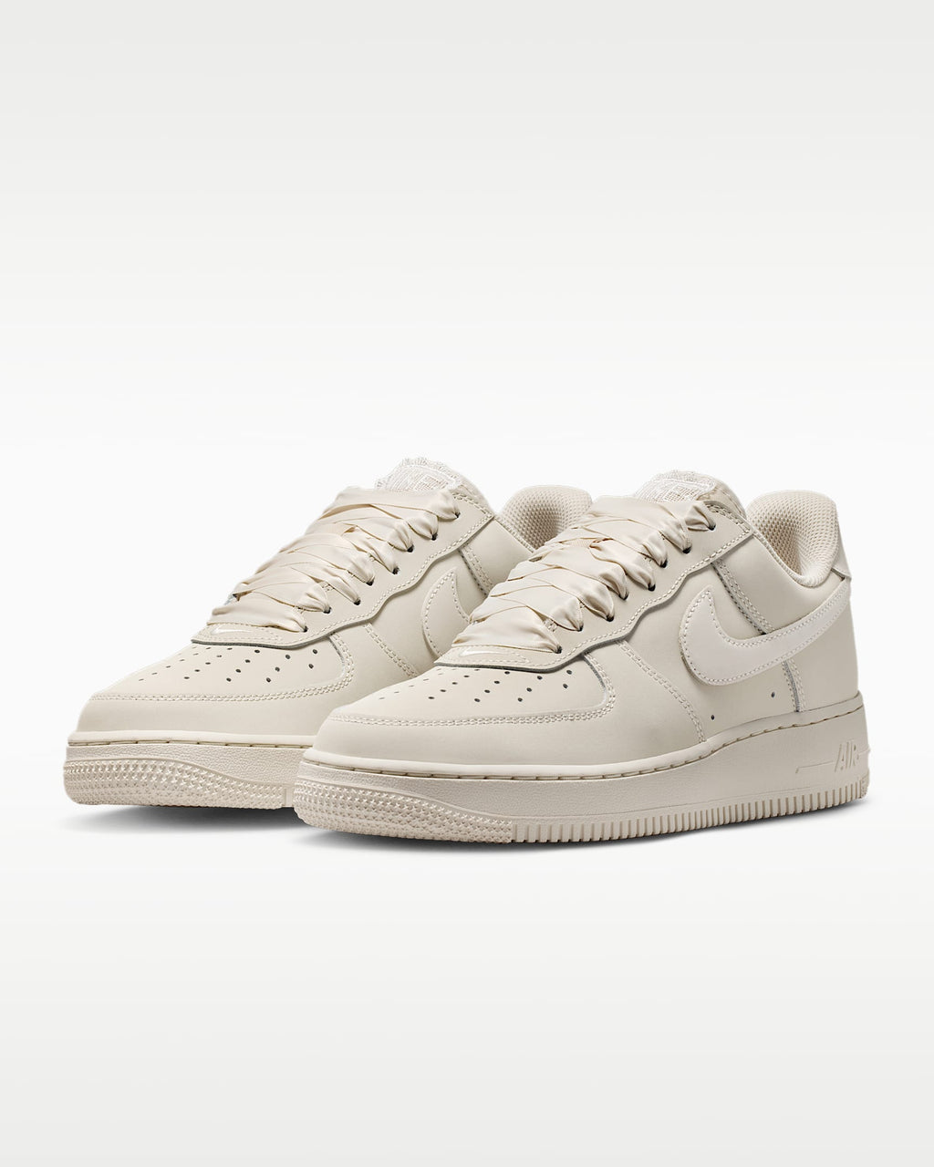 Nike Air Force 1 '07 Light Bone Satin Laces Sneakers mens low top shoes