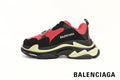 Balenciaga Triple S men's shoes  women sneakers– Black & Red