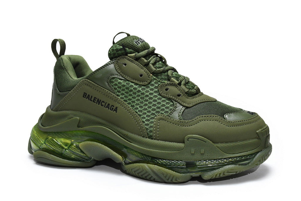 Balenciaga men's shoes Track Triple S Clear Sole Sneakers balenciaga runners  Army green