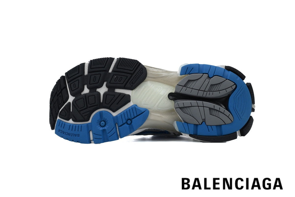 Balenciaga Runner men's shoes  women sneakers – White & Blue