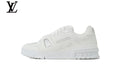 Louis Vuitton Trainer shoes for man  women Leather Sneaker Khaki Brown