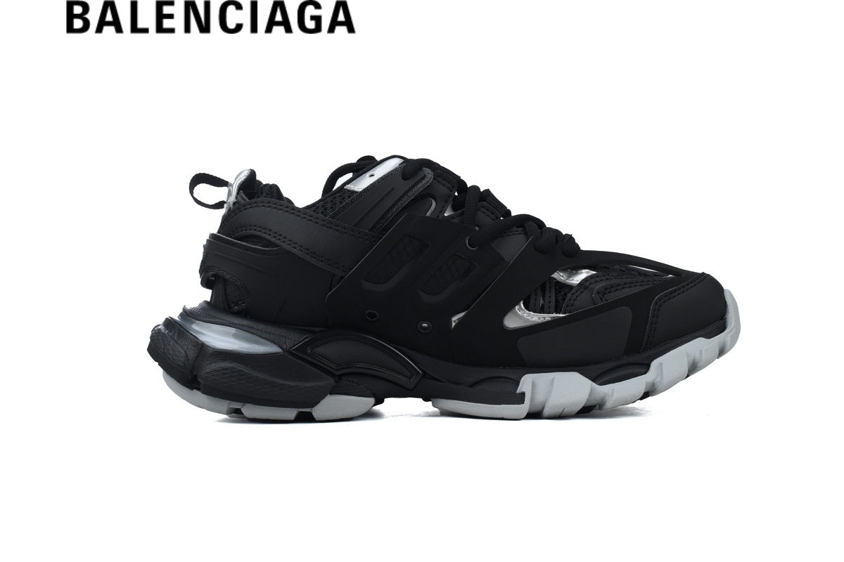 Balenciaga Track men's shoes  women sneakers Sneakers in Black and Silver
