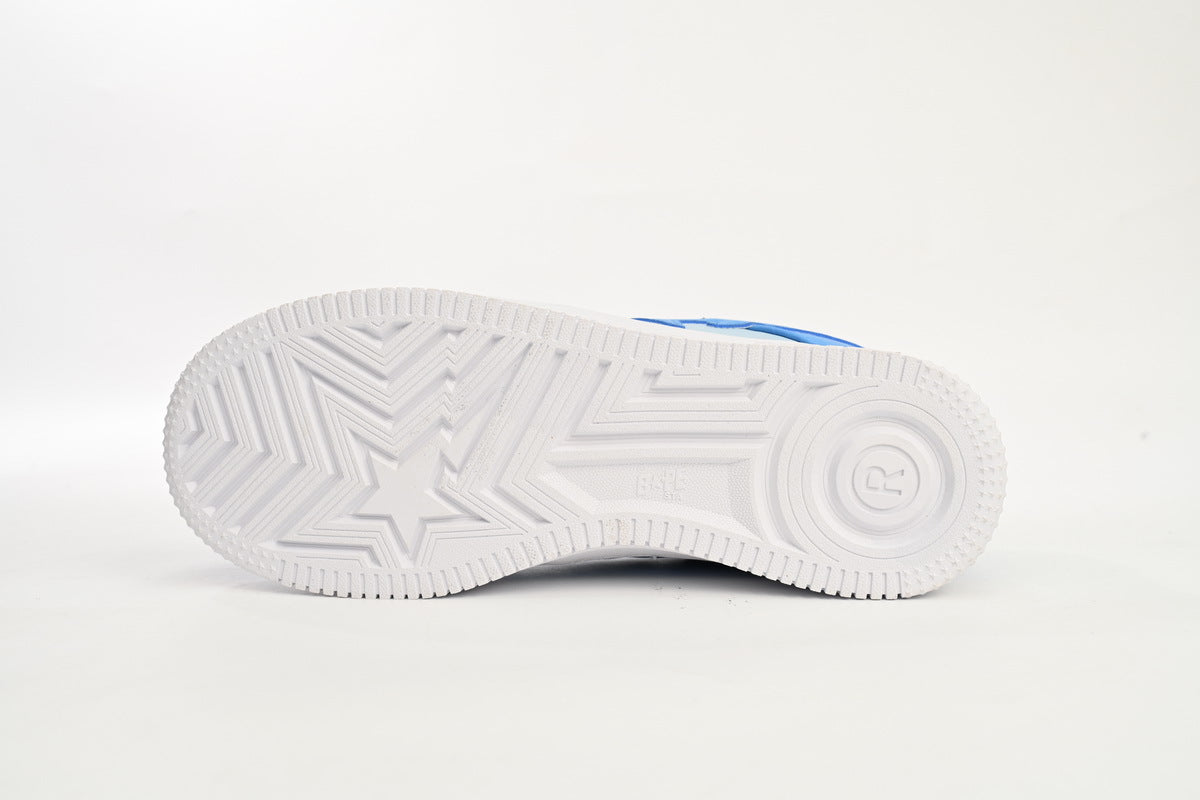 A BATHING APE BAPE STA Sky Blue & Ice Blue Sneakers | Women's & Men's Skate-Inspired Shoes